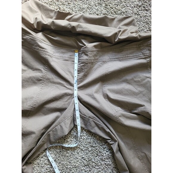 Ingrid & Isabel Over The Belly High-Rise Brown Maternity Pants Barrel XXL NWT - Picture 6 of 16